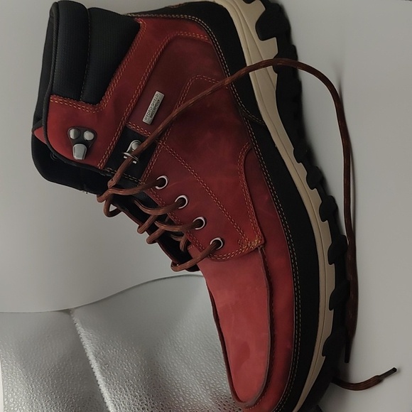Rockport XCS Red Rugged Boots with Moc-Toe Design Waterproof Size 12 Excellent - Picture 14 of 16